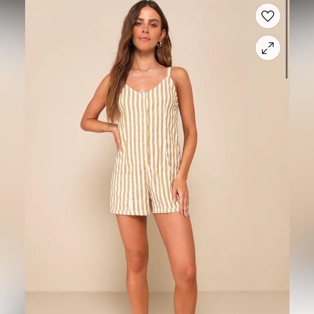 RHYTHM GOODTIMES STRIPE Sleeveless romper size medium
